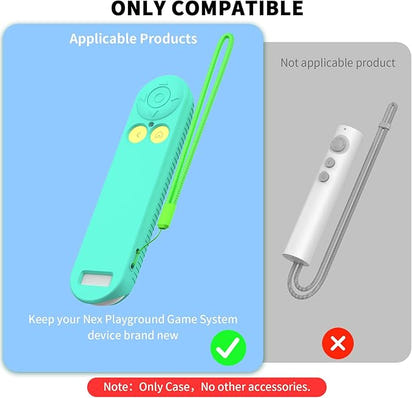 Silicone Shockproof Remote Case for Playground System with Lanyard (Green)