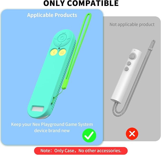 Silicone Shockproof Remote Case for Playground System with Lanyard (Green)